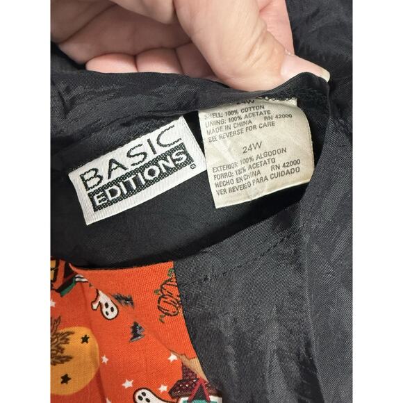 Vintage Women's Basic Editions Halloween Vest Size 24w Haunted House Ghosts - Picture 4 of 8